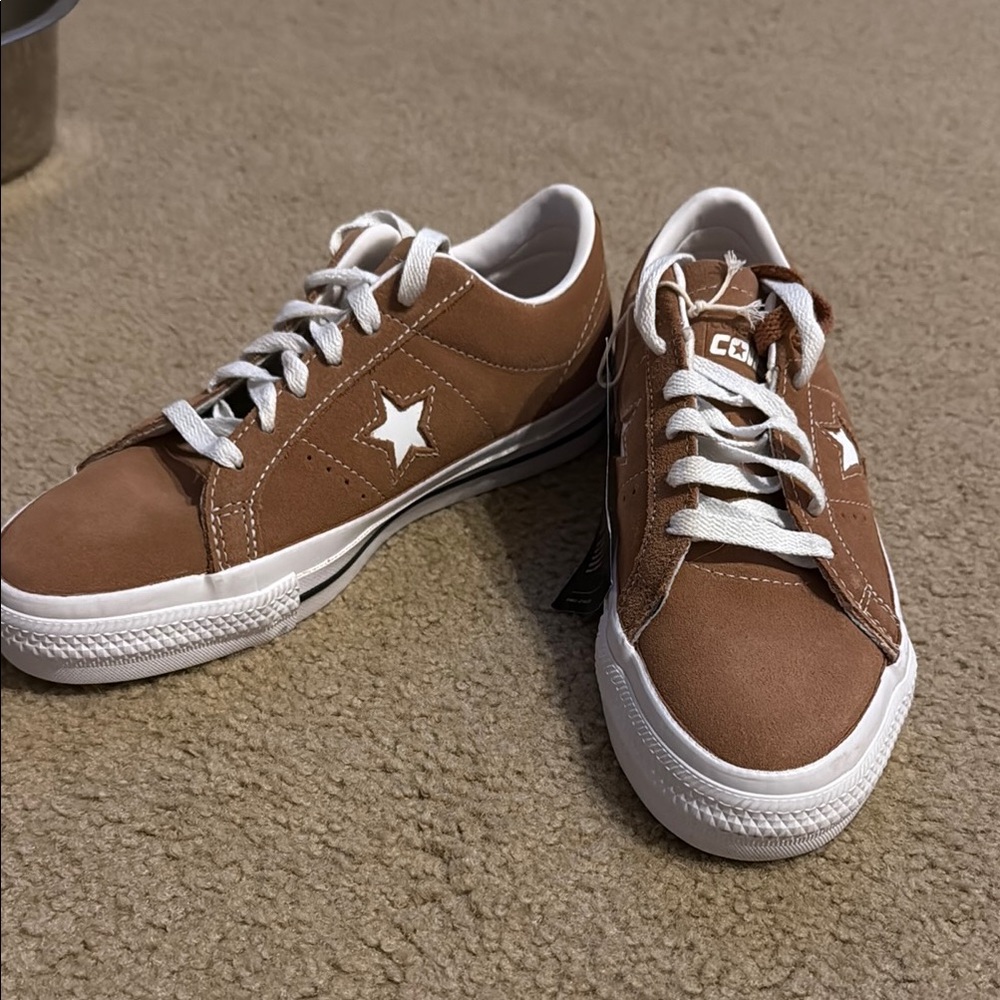 Converse Brown Sneakers with White Star Accent